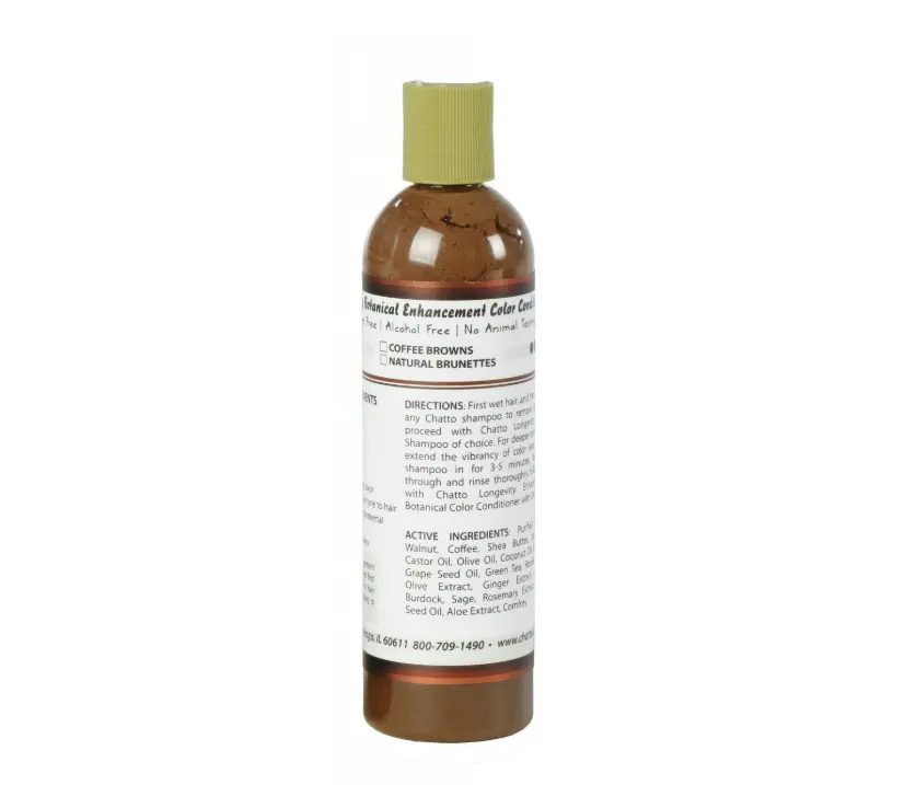Longevity Botanical Natural Brunettes Enhancement Color Conditioner | Tone-Supporting Conditioner for Brown, Dark & Highlighted Hair – Moisturizing, Hydrating, Detangles & Shiny Hair - Sulfate-Free Color-Treated Haircare
