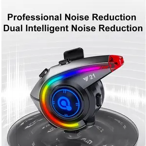 MOKATA Y21 2026 Motorcycle Helmet Bluetooth 5.4, 800mAh Battery, FM Radio, RGB Light, SOS Safety Light, AI Voice, Dual Mobile Phone Connection, Detachable Clip Design, rider intercom core