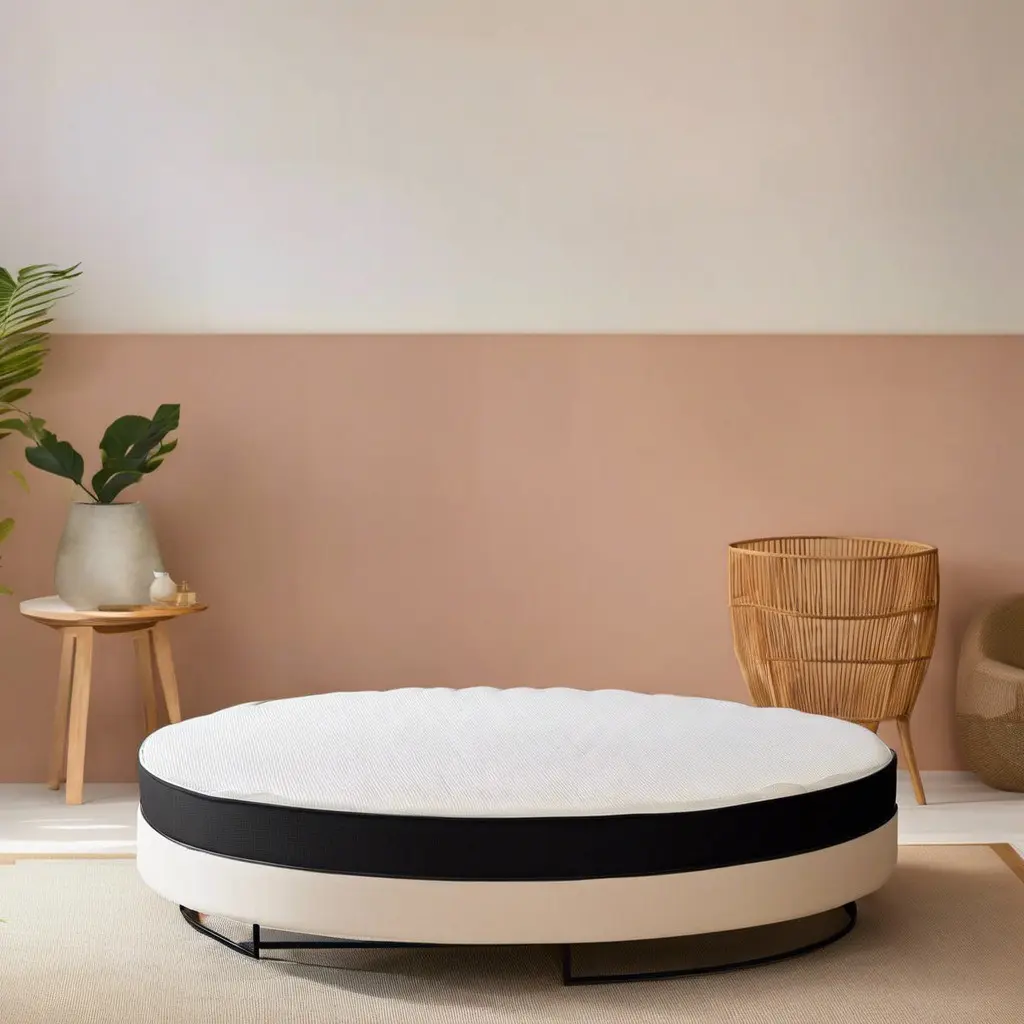 Mielmoon Round Mattress 10 " Luxury  Celsius 84" Round Diameter Gel Memory Foam