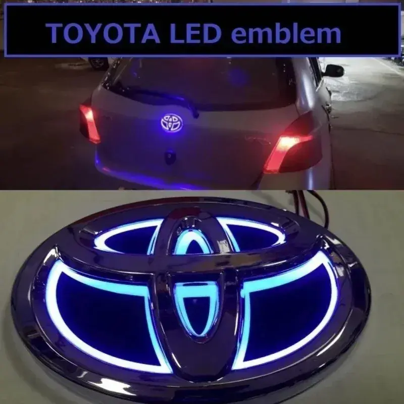 Universal LED Rear Emblem | 3-Color Glow Badge for Night Drive Upgrade/Switch Up Your Vibe: Glowing Rear Logo Light (Red/White/Blue Options)