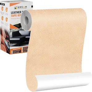 Leather Repair Tape, 4.7x63 inch Leather Patches for Furniture, Self Adhesive Leather Repair Patch for Sofas, Couches, Leather Covers, Seats, Chairs, Vinyl Repair Tape Retro Beige Yellow