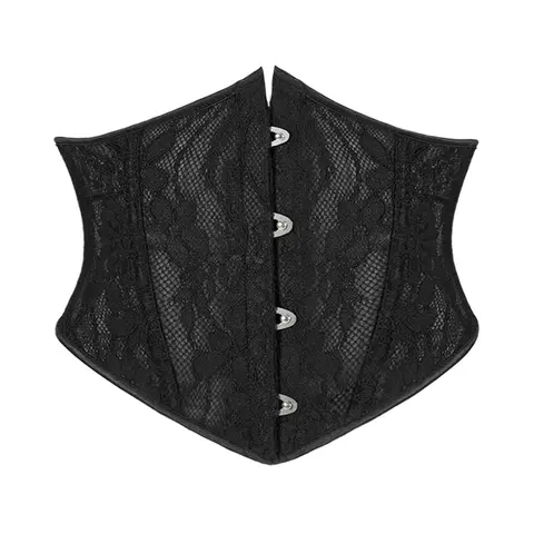 Women's Solid Color Front-Closure Waist Trainer, Comfortable Breathable Lace-Up Tummy Control Shaper, Waist Cincher for Women, High Waist Shapewear, Floral Lace Corset for Waist Cinching, Abdomen Shapewear