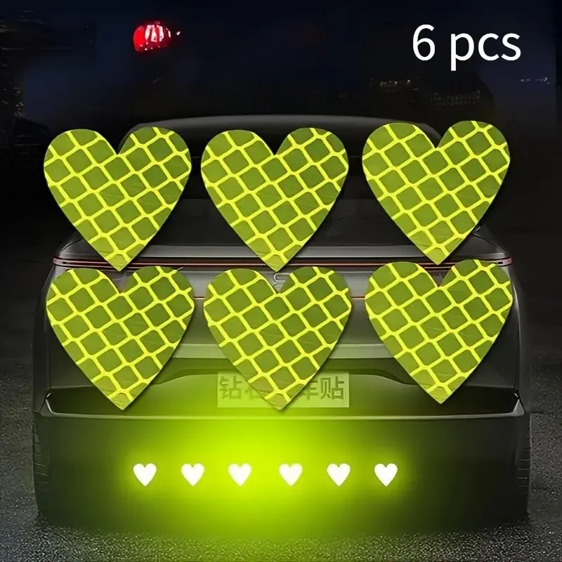 Creative love type reflective car sticker for nighttime travel - strong reflective waterproof safety warning sticker.