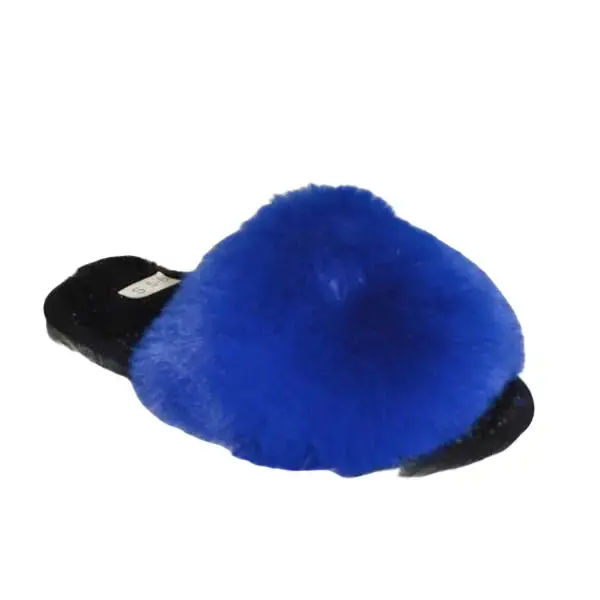 Women's Winter Fur House Slipper Indoors - Soft and Comfortable Footwear Flipflop Shoe Walking Shoes Girl Slide Black