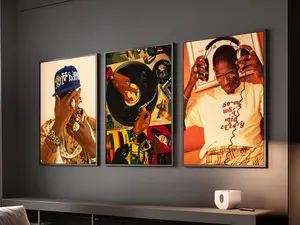 Set of 3 Masculine Wall Art, Black Man Art, Men Room Decor, Poster Print