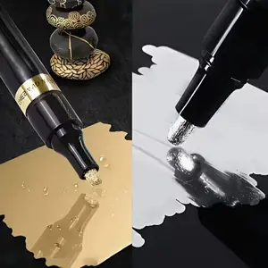 Permanent Fast-Drying Metallic Chrome Gold/Silver Markers Available in 2-piece, 6-piece, and 12-piece sets Press-to-release waterproof paint markers Suitable for automotive, glassware, posters, mugs, DIY crafts, and multi-surface applications