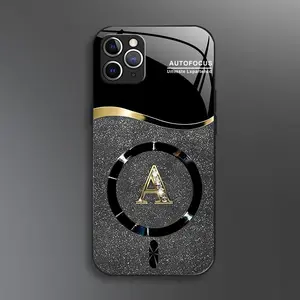 Suitable for [iPhone 11 Pro Max] high-end MagSafe phone case🥰，Choose from any of the 26 letters， Minimalist, premium design—drop-resistant and fingerprint-proof YM99