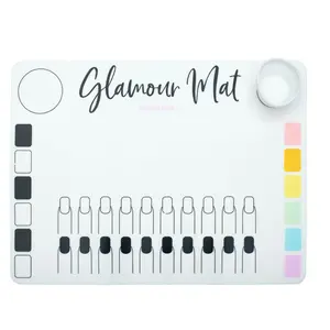 Twinkled T Glamour Nail Art Mat w Collapsible Cup and Paint Palette