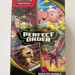 Pokemon Trading Card Game Mega Evolution Perfect Order Booster Bundle for Collectors and Fans