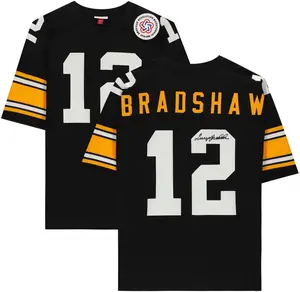 Terry Bradshaw Pittsburgh Steelers Autographed Black Mitchell & Ness Authentic Jersey - Fanatics Authentic Certified