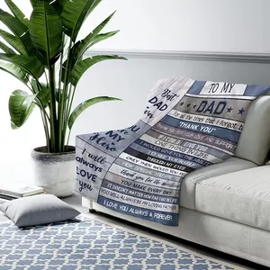 1pc Flannel Blanket, Father's Day Gift