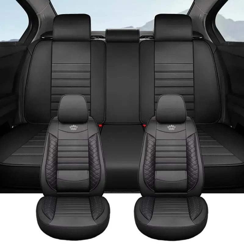 Universal Split-Type Car Seat Cover, Breathable Luxury PU Leather Cushion, Full Enclosure Dust-Proof Pad, Comfortable Car Seat Protector
