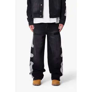 mnml Skeleton Ultra Baggy Denim - Washed Black