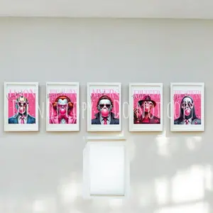 Horror Characters 10 x 8 Single Photo Frame with Sublimatable Insert for Wall or Desk Decor - Wood Frame Design