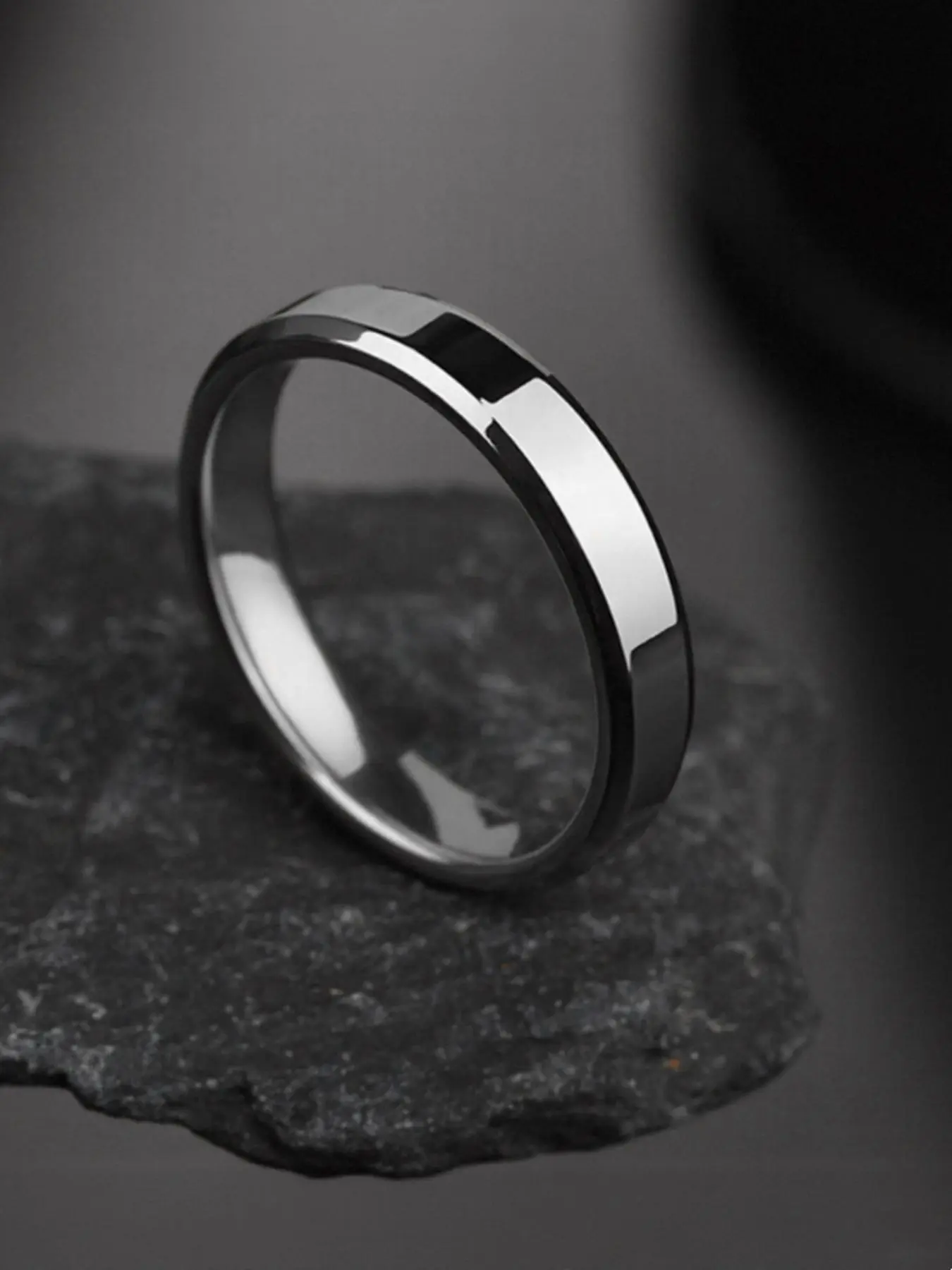 Minimalist Ring, Geometric Design Ring, Stainless Steel Ring for Men & Women, Fashion Rings, Beautiful Rings, Everyday Ring, Finger Rings, Fashion Jewelry for Party, Daily Clothing Decor, Trendy All-match & Exquisite Jewelry for Birthday Gift