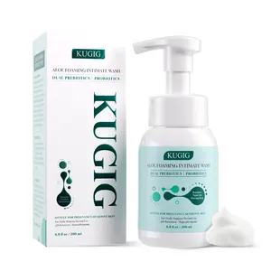 KUGIG Wash Intimate Care Liquid for Women, Gentle Cleanser for Sensitive Skin, pH Balanced, Probiotic + Prebiotic Formula, Fragrance Free Daily Feminine Wash