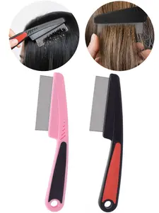 2pcs Dandruff Comb Set, Scalp Psoriasis Lice Fine Tooth Combs, Multi-Functional Hair Beauty Head Cleaner Brush, Effective Anti-Dandruff Tool, Multi Purpose Brush, Hair Care Comb