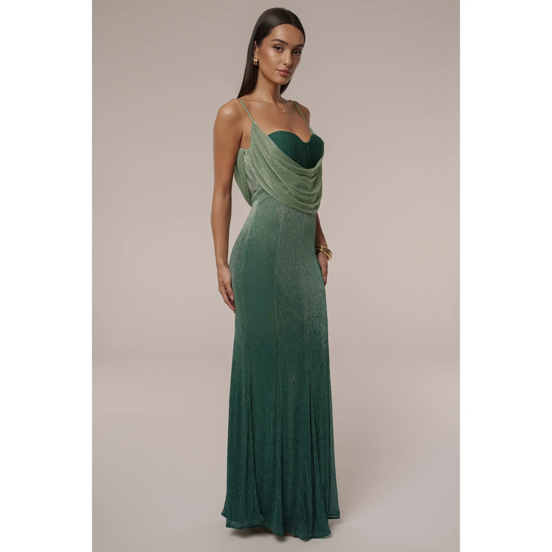 Green Shimmery Nights Maxi Dress - TikTok Shop