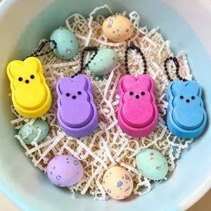 Peep Clicky Fidget – Easter Bunny Marshmallow Clicker | Mechanical Switch Stress Relief Toy | 3D Printed ASMR Desk Fidget