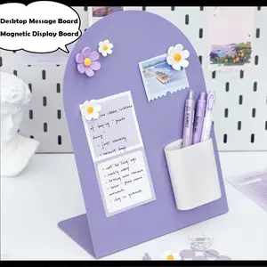 Desktop magnetic message board, vertical badge small card storage display board, family note exchange board, office station business card holder, Desk organizer tidy, Office Desk Accessories (excluding decoration)