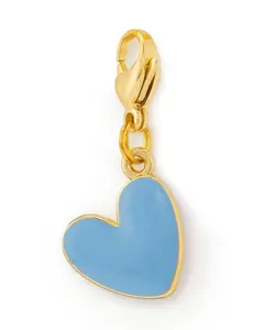 Blue Heart Collar Charm