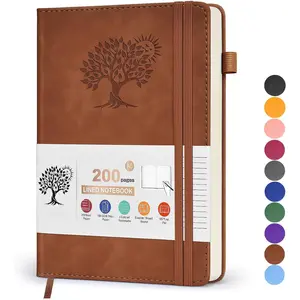 A5 Leather Cover Notebook, Vintage Leather Journal, 1 Count 200 Pages 100g Inner Paper Notebook, Business Office Notebook, Stationery Supplies for Home School Office