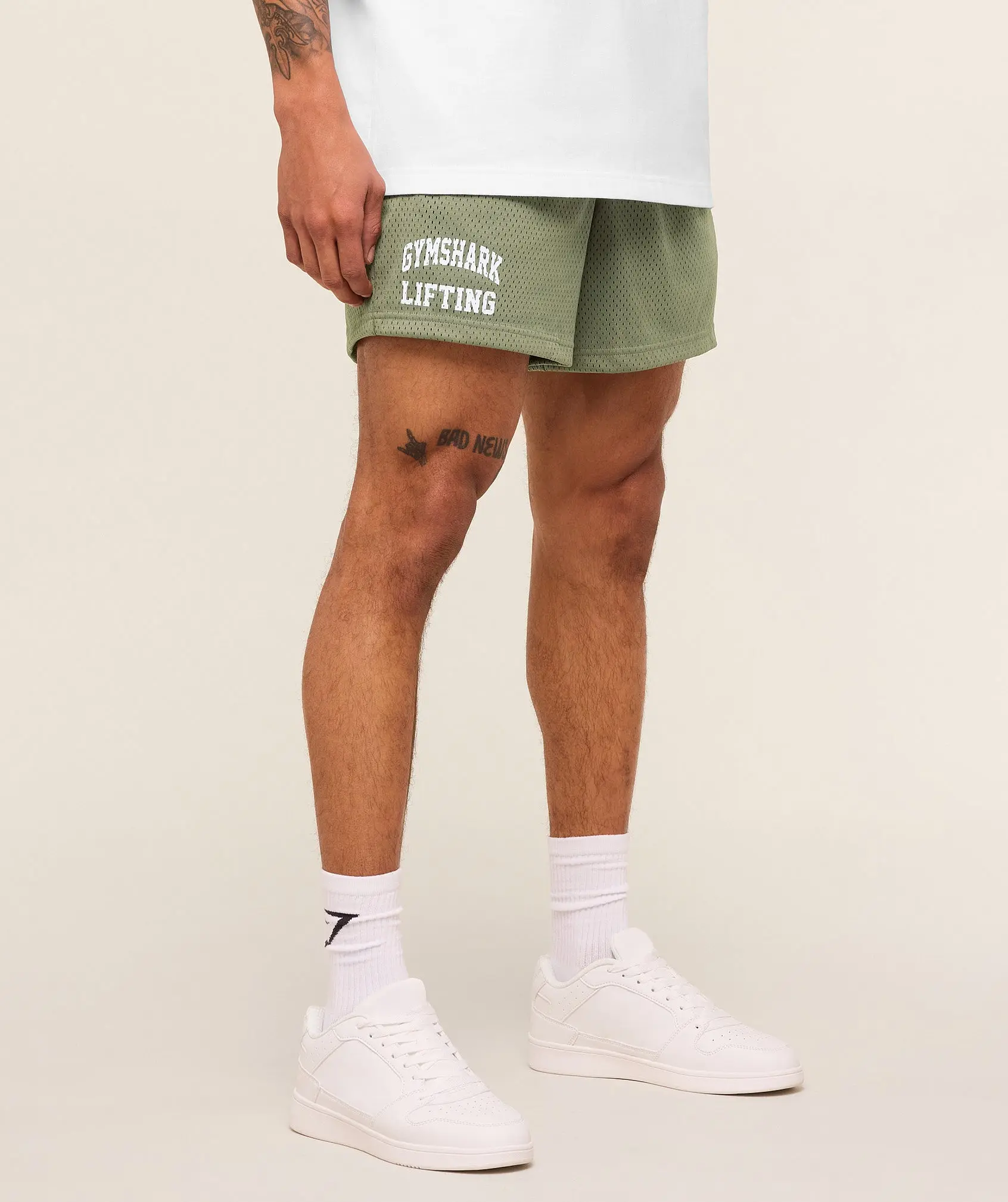 Gymshark Lifting Mesh 5" Shorts, Men's Athletic Gym Training & Workout Shorts