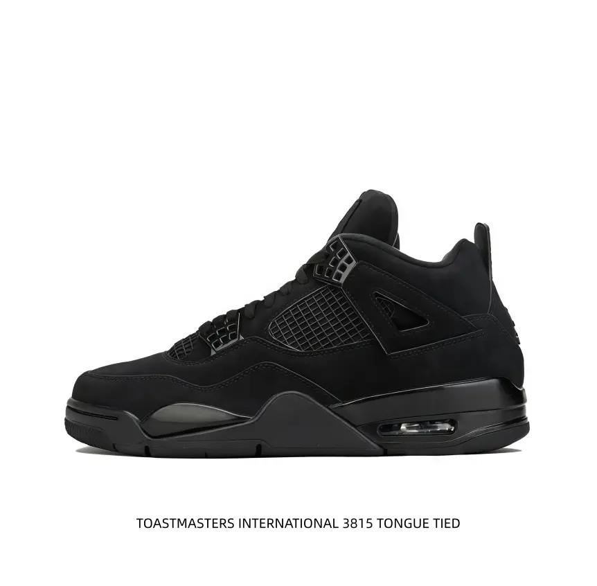 Minimalist full‑black high‑top fashion footwear features textured suede upper and side mesh ventilation, reliable shock‑absorbing midsole reduces foot pressure during outdoor activities.
