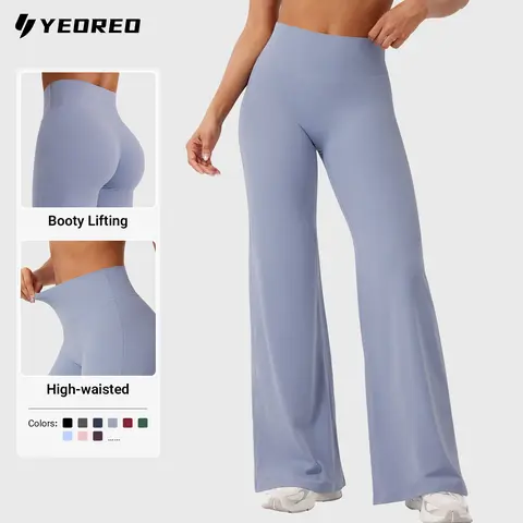 YEOREO Ease Workout Leggings Womens Straight Leggings Eddiy Gym Yoga Pants 29"/31.5"/33"/35",No Front Seam,High Waist,Buttery,Booty Lifting,Wide Leg