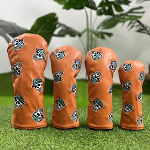 Lightning Skull Pattern Golf Club Head Covers for Hybrid Driver Fairway Wood Putter Iron Waterproof Golf Accessories, Unique Gift for Golf Lovers