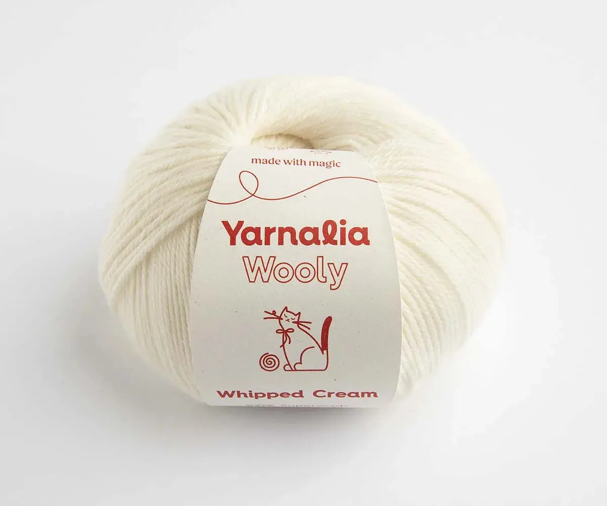 Whipped Cream | Yarnalia Wooly 100% Superwash Merino Wool