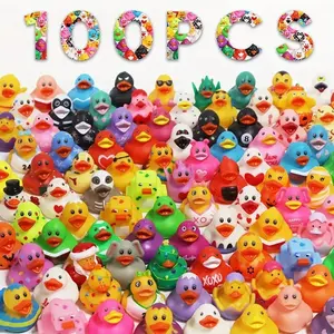 100-piece mini duck set, cute and aesthetically pleasing, multifunctional design, therapeutic children's toy, decoration for party scenes, photo props