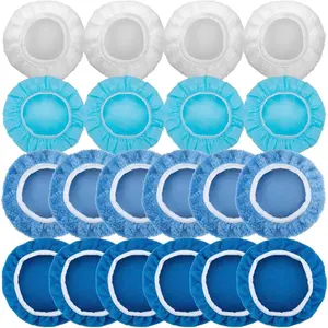 20PCS  Car Orbital Buffer Polisher Pad Bonnet Set, 5-6 Inch Polishing Buffing Pads Bonnet Buffing Pad Cover, Microfiber Buffer Pads, Polisher Pads, Car Accessories for Polishing, Waxing and Cleaning