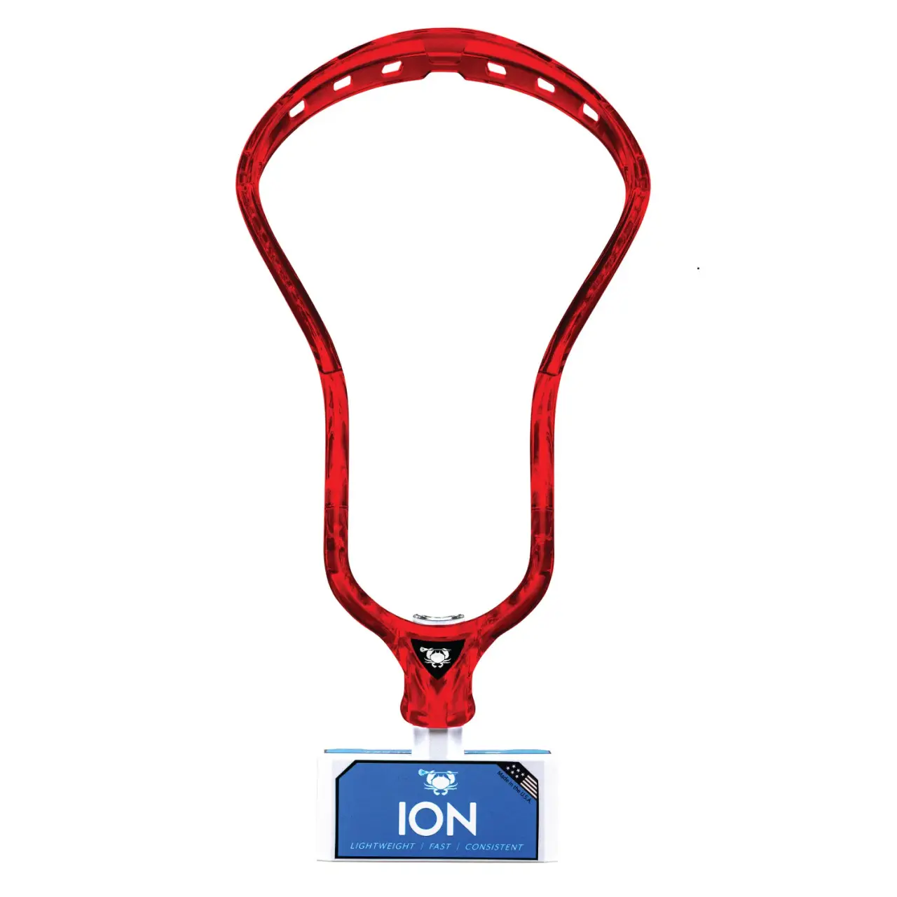 ECD Ion Lacrosse Head Unstrung with FlexForm Material, Diamond-Structured Vents, Ultra-Lightweight Design & Optimized Scoop for Attack and Midfield