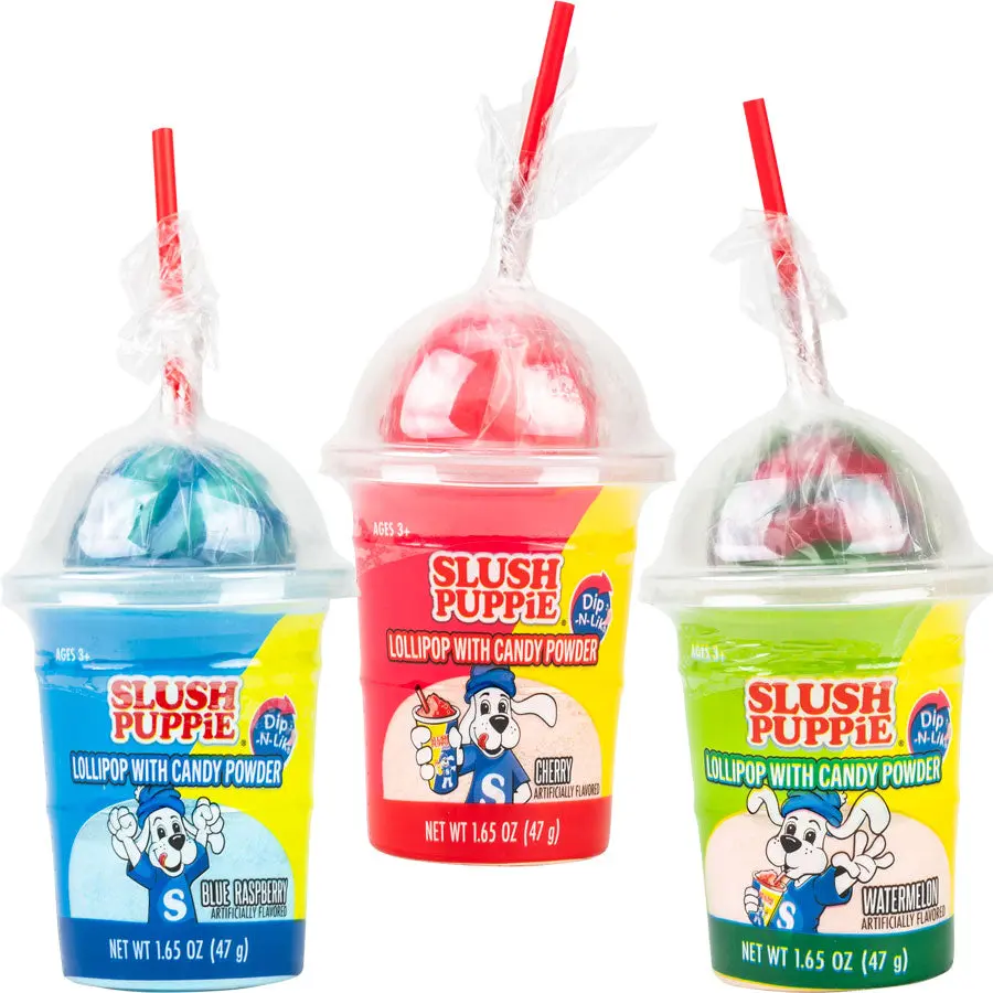 Slush Puppie Dip-N-Lik Candy | Lollipop with Candy Powder | Random Flavor