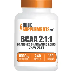 BulkSupplements - BCAA 2:1:1 (Branched Chain Amino Acids) Capsules - Amino Acids Nutritional Supplements - 240 Capsules - 1000mg per Serving
