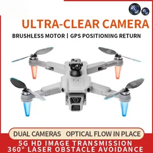 GPS Drone with 3 Camera, Distance Brushless RC Quadcopter with 360° Obstacle Avoidance, 5G FPV Transmission, 30 Mins Long Flight Time, Foldable FPV Drone for Adults & Beginners