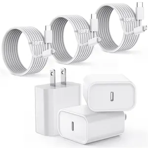 iPhone Charger Fast Charging 2 Pack Type C Wall Charger Block with 2 Pack 10FT USB C to Lightning Cable for iPhone 14/13/12/12 Pro Max/11/Xs Max/XR/X,AirPods Pro