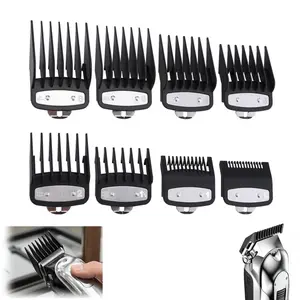 Hair Clipper Comb Set, 8 Counts Mixed-Size Electric Hair Clipper Limit Comb Set for Different Hair Cutting Needs, Barber Equipment for Clipper Blade Hair Cutters, Haircutter Accessories for Men Women