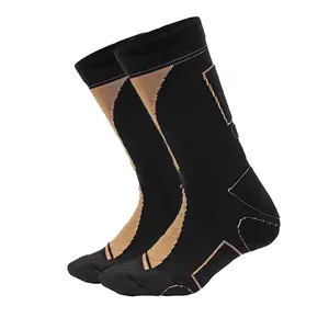 Coppsox Classic Crew Copper Infused White Athletic Unisex Cooling Socks- Designed to Cool Foot, Reduce Odor, Sweat, Kill Bacteria & Enhance Blood Circulation