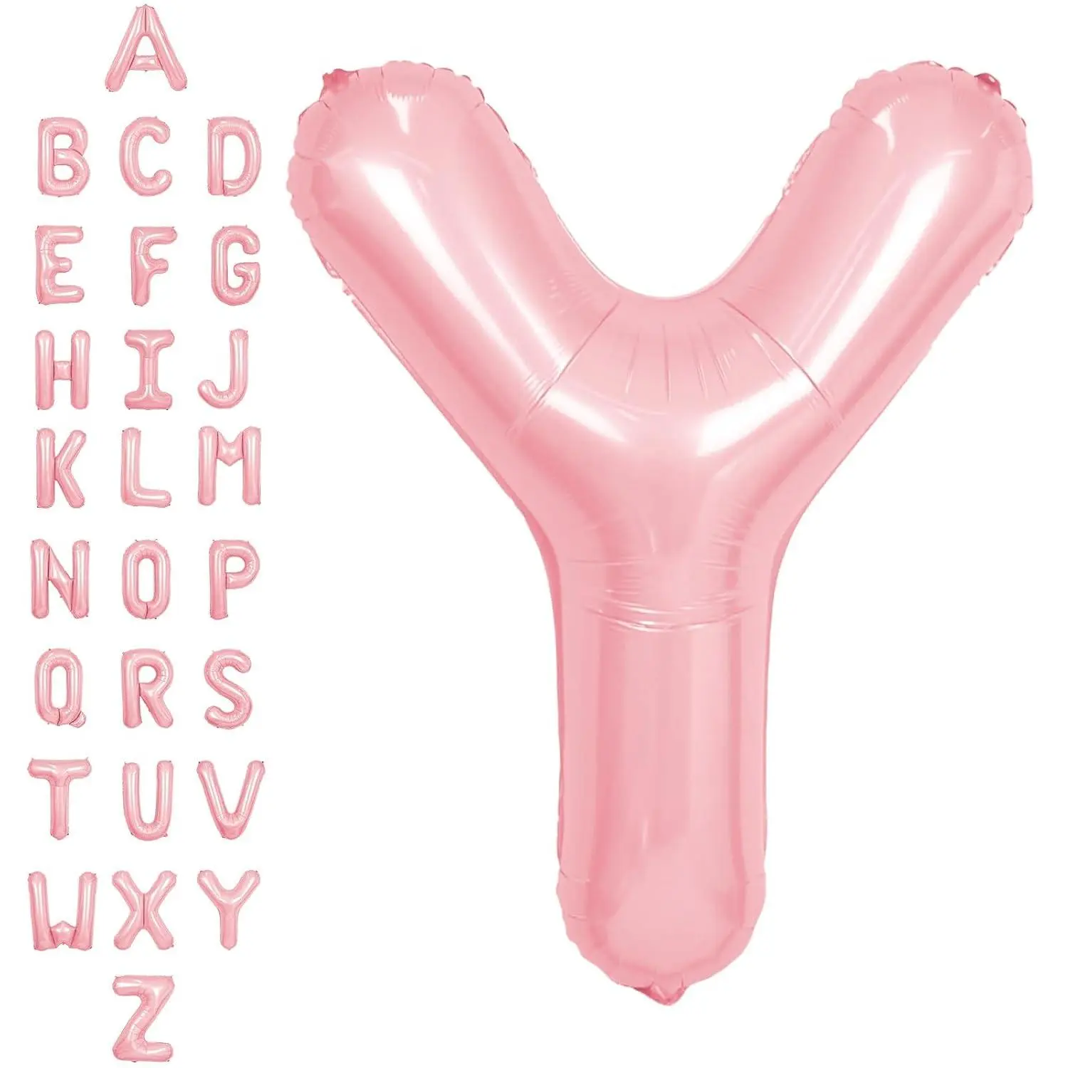 40 Inch Pink Large Y Letter Balloons Big Foil Helium A-Z | Jumbo Mylar Letter Balloons Happy Birthday Party Decorations For Women Anniversary Party Supplies