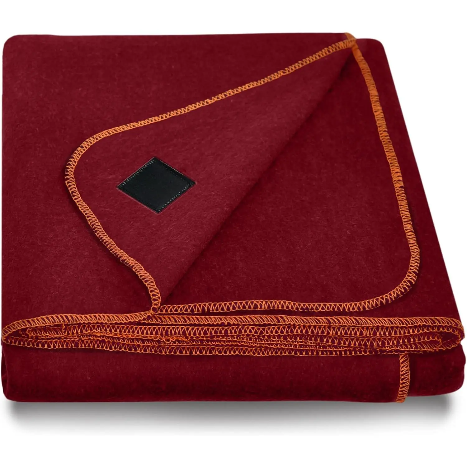 Extra Large Military Wool Blanket - Warm, Thick 4.5 lbs Camping Emergency Survival Blanket, 64x88" (Maroon), Outdoor