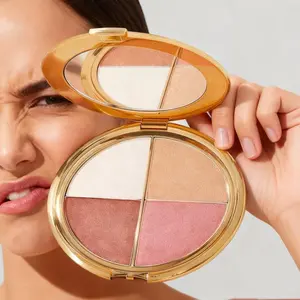 2025 wome's Highlighter Eyeshadow Blush Palette (8.8g/ 17.69/26.49/35.2g),Natural Makeup, SmoothBlendable,Lightweight,Diamond Texture, Multi.Use