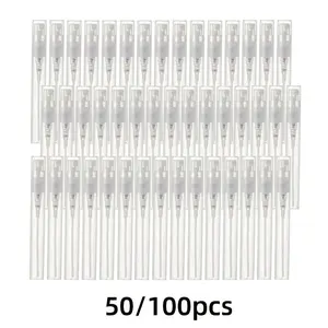 50pcs/100pcs Plastic Snap-Top Perfume & Cosmetic Bottles, 2 3 5ML Sample Size, Ideal for Travel & Trial Use, Durable Storage Solution