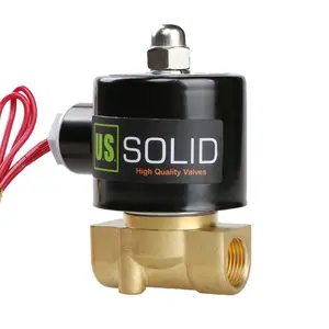 U.S. Solid 3/8" Electric Solenoid Valve 24VAC Air Water Fuel Normally Closed