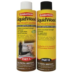Abatron LiquidWood Epoxy Resin 2 Part Wood Hardener and Consolidant, 12 Ounce