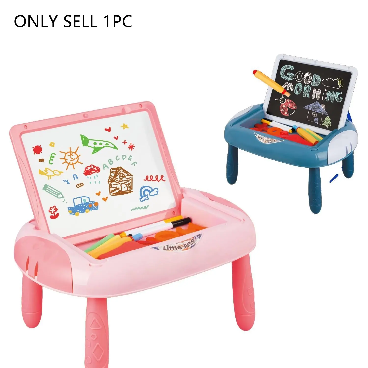 Double-Sided Magnetic Drawing Board, Doodle Board, Toddler Doodle Board, Detachable Painting Table, Includes Magnetic Numbers, Markers, Chalk, Learning Tool, Creative Play, Kids Gift, Double Sided Easel, Chalkboard Design
