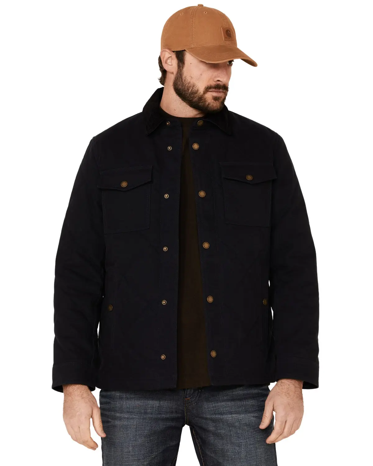 Pendleton Men's Men'S Solid Quilted Canvas Snap-Front Shirt Jacket - C2136-83099