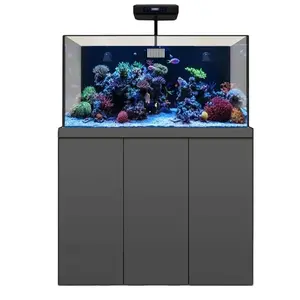Aqua Dream 135 Gallon Coral Reef Aquarium Tank with Sump LED Light Protein Skimmer Bio Filter Coral Rocks 3 Pack Accessories Fish