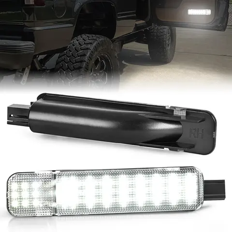 Nilight 2PCS Super Bright LED Car Ambient Interior Door Panel Courtesy Lights, White Beam, Plug-and-Play LED Car Lights, Fits 97–06 GM Trucks, Silverado Sierra 1500-3500 HD, Suburban, 02–06 Chevy Avalanche, Cadillac Escalade, Hummer H2